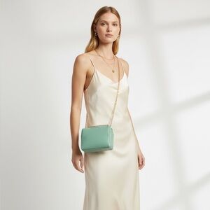 🐬 Paul Costelloe MAYO Leather Crossbody Bag ~ Mint Green